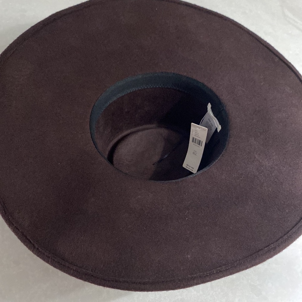 Anthropologie Black Wide-Brim Hat - Picture 9 of 12